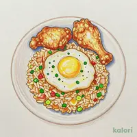 Honkaku Itame Chahan (Fried Rice) & Toku-Kara (Fried Chicken) Set