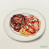 三ツ星プレート® デミグラスハンバーグ&ナポリタン