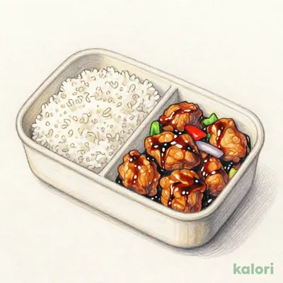 鶏黒酢弁当