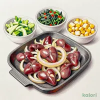 鶏ハツとねぎもやしのやみつきだれ
