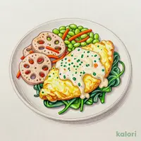 やさしいクリーミーソースオムレツ