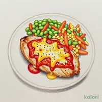 チキンのトマトチーズがけ