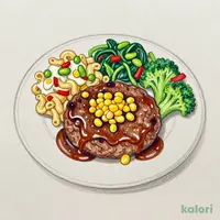 Hamburg Steak with Vegetables and Demi-Glace