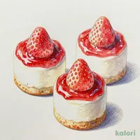 レアチーズケーキ〜いちごソース〜(3個)