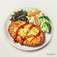 懐かしの和風チーズデミカツ