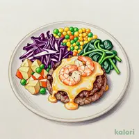 海老クリームハンバーグ