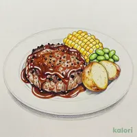濃厚デミソースのBIGハンバーグ