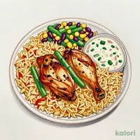 豪快チキンのビリヤニライス