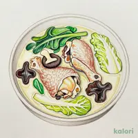 鶏もも肉のとろみ白湯スープ