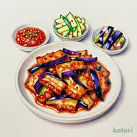 なすと豚バラの甘辛中華だれ