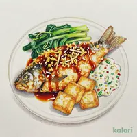 白身魚の揚げ出し生姜醤油