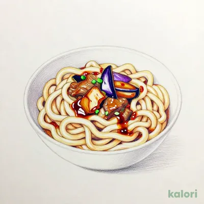 Beef and Eggplant Dipping Udon