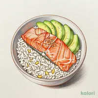 サーモンとアボカド丼
