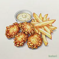 鶏の唐揚げとフライドポテト（味噌タルタル付き）