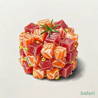 まぐろとサーモンのタルタル仕立て