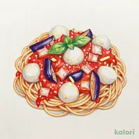 モッツァレラとなすのベーコントマトパスタ