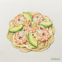 海老とアボカドのレモンクリームパスタ