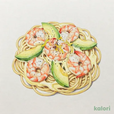 海老とアボカドのレモンクリームパスタ