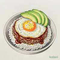 アボカドロコモコデミグラスソース