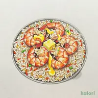 ガーリックシュリンプ&ピラフ照り焼きバターソース