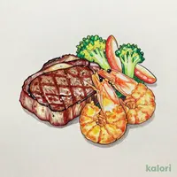 サーロインステーキ約140g&海老フライ((選択)ソース除く)
