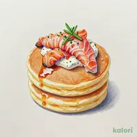 スモークサーモンパンケーキ(ドレッシング・メープル除く)