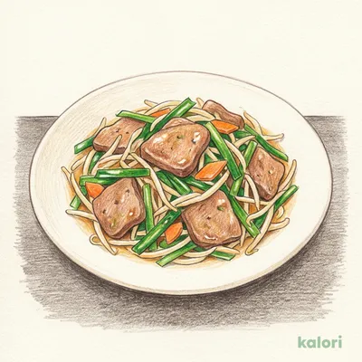 Stir-Fried Garlic Chives and Liver (Just Size)