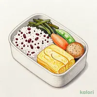 三色ご飯の彩り弁当