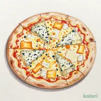 手作り ブルーチーズの４種チーズピザ