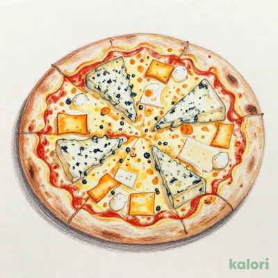 手作り ブルーチーズの４種チーズピザ