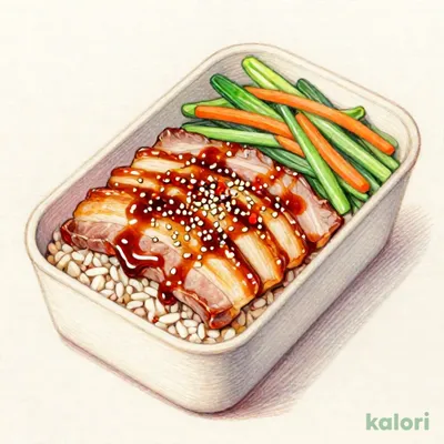 辛みそ豚カルビ重（麦入ごはん）