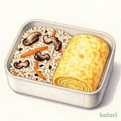 季節のだし巻き玉子弁当（栗・舞茸） 玉子焼き１切れ増量