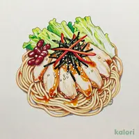 彩りサラダきしめん