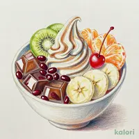 Cream Mitsumame (Roasted Green Tea Mix Soft Serve)