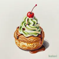 シロノワール（抹茶ミックスソフト）