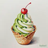 特撰ソフトクリーム（抹茶ミックス）