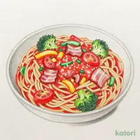 彩り野菜とベーコンのトマトソース（持ち帰り）