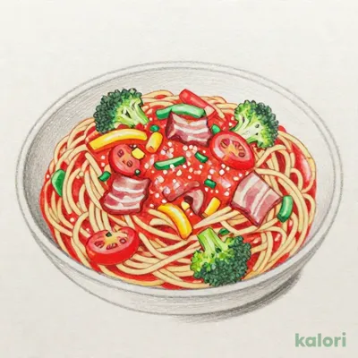 彩り野菜とベーコンのトマトソース（持ち帰り）