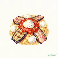 焼き茄子とベーコンのモッツァトマト