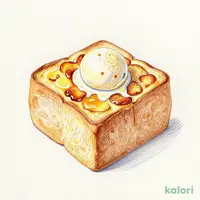 窯焼きパン・プディング〜バニラジェラートのせ〜