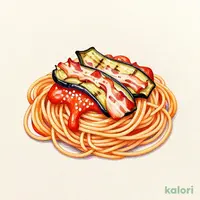焼き茄子とベーコンのトマトソース