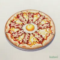 モーニングピッツァ~ビスマルク風~(ドリンクバー除く)