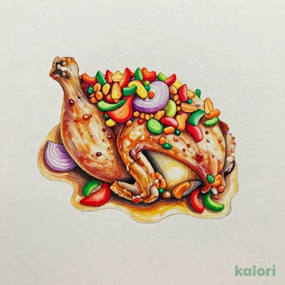 チキンのオーブン焼き〜シャキシャキ野菜ソース〜