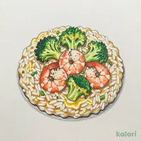 えびとブロッコリーのビスクリームリゾット