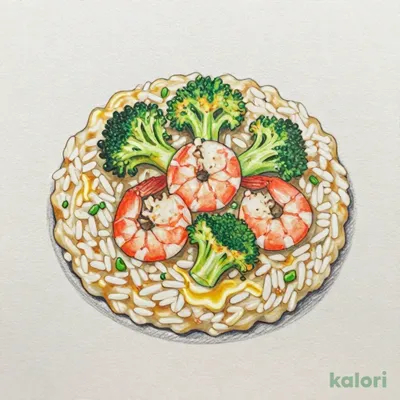 えびとブロッコリーのビスクリームリゾット