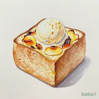 窯焼きパンプディング~バニラジェラートのせ~(ドリンクバー除く)