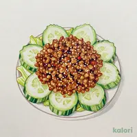 キャベツときゅうりのピリ辛肉マヨ味噌