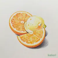 フレッシュオレンジとレモンシャーベット