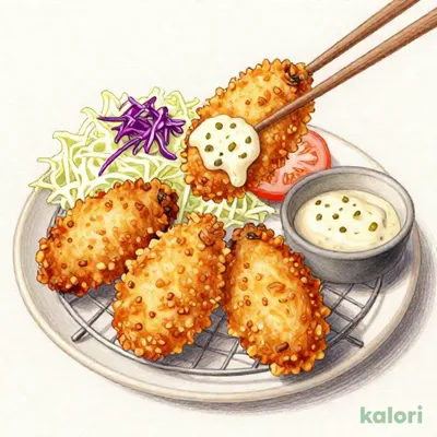 大粒牡蠣フライ4個（五穀ご飯）
