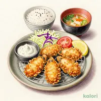 大粒牡蠣フライ6個(五穀ご飯)